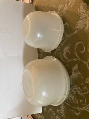 Tupperware Plastic Storage Bowls with Lids - Set of 2